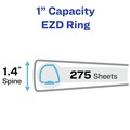 Binders & Binding Supplies | Avery 68054 11 in. x 8.5 in. 1 in. Capacity 3 Rings Framed View Heavy-Duty Binders - Black (12/Carton) image number 3