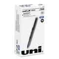 Office Jansan | uni-ball 70129 Bold 1 mm Stick VISION Roller Ball Pen - Blue Ink, Black/Blue/Clear Barrel (1 Dozen) image number 0