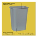 Trash & Waste Bins | Rubbermaid Commercial FG295700GRAY 10.25-Gallon Rectangular Deskside Wastebasket - Gray image number 2