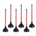 Office Jansan | Boardwalk 528188 18 in. Plastic Handle 5.63 in. dia. Toilet Plunger - Red/Black (6/Carton) image number 0