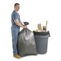 Trash Bags | Platinum Plus 1507254 33 in. x 40 in. 33-Gallon 1.35 mil. Can Liners - Gray (100/Carton) image number 3