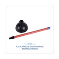 Office Jansan | Boardwalk 528188 18 in. Plastic Handle 5.63 in. dia. Toilet Plunger - Red/Black (6/Carton) image number 7