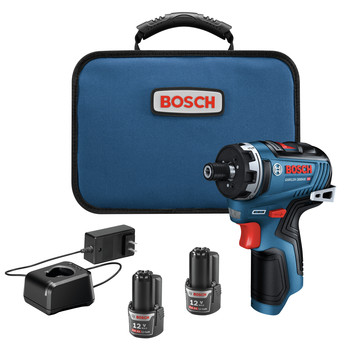 ELECTRIC SCREWDRIVERS | Bosch GSR12V-300HXB22 12V Max Brushless Lithium-Ion Two-Speed Hex 1/4 in. Cordless Screwdriver Kit (2 Ah)