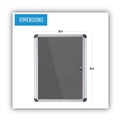 Bulletin Boards | MasterVision VT630103690 Slim-Line 28 in. x 38 in. Enclosed Fabric One Door Bulletin Board - Gray image number 4