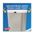 Trash Bags | Glad 78526 13 Gallon 0.72 mil 24 in. x 27.38 in. Tall Kitchen Drawstring Trash Bags - Gray (100/Box) image number 7