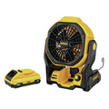 Jobsite Fans | Dewalt DCE511B-DCB240-BNDL 20V MAX Cordless Lithium-Ion / Corded Jobsite Fan and 4 Ah Compact Lithium-Ion Battery image number 0