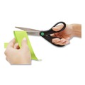 Office Jansan | Westcott 41418 8 in. Long, 3.25 in. Cut Length KleenEarth Scissors - Black Straight Handle image number 4