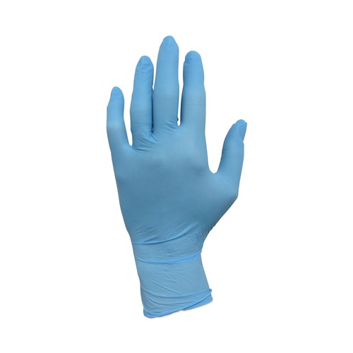 Disposable Gloves | HOSPECO GL-N106FL ProWorks 9.5 in. Long 5.5. mil Thick Powder-Free Exam Grade Disposable Nitrile Gloves - Large Blue (1000/Carton) image number 0