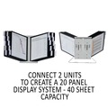 Office Jansan | Durable 561201 InstaView Expandable Desktop Reference System with 10 Panels - Black/White image number 6