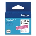 Labels | Brother P-Touch BTAGP35 0.47 in. x 13.1 ft. Genuine P-Touch BTAG Label Tapes - White on Pink image number 0