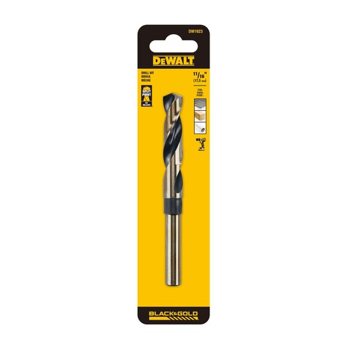 Drill Driver Bits | Dewalt DW1623 11/16 in. Reduced Shank Black Oxide Drill Bit image number 0