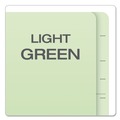 File Folders | Pendaflex 23224 2.5 in. Expansion 2 Dividers 6 Fasteners Letter Size End Tab Classification Folders - Pale Green Exterior (10/Box) image number 5