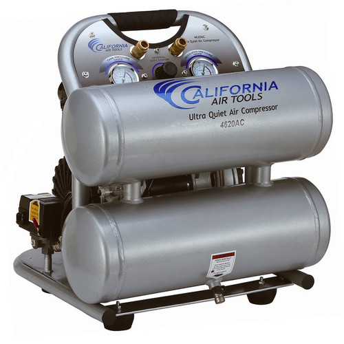 Portable Air Compressors | California Air Tools 4620AC 2 HP 4.6 Gallon Ultra Quiet and Oil-Free Aluminum Tank Twin Stack Air Compressor image number 0