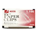 Office Jansan | ACCO A7072320G No. 3 Smooth Paper Clips - Silver (1000/Pack) image number 2