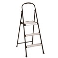Step Stools | Cosco 11425ABK1E 28.75 in. Tall 28.35 in. Spread 250 lbs, 3-Step Stepstool - Black/Silver image number 0