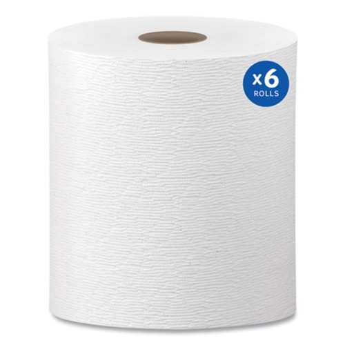 Cleaning & Janitorial Supplies | Kleenex 50606 8 in. x 600 ft. Hard Roll Paper Towels with Premium Absorbency Pockets - White (6 Rolls/Carton) image number 0