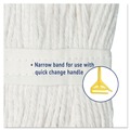 Mops | Boardwalk BWK2020CEA #20 Cut-End Cotton Wet Mop Head - White image number 7