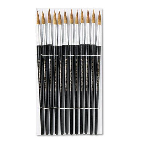 Office & Office Supplies | Charles Leonard 73512 Size 12 Camel Hair Round Profile Artist Brush (1-Dozen) image number 0