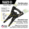 Cable and Wire Cutters | Klein Tools 11055GLW High-Visibility Klein-Kurve 10 - 18 AWG Solid/ 12 - 20 AWG Stranded Wire Stripper/ Cutter image number 1