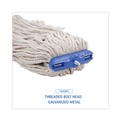 Mops | Boardwalk BWK716CCT 16 oz. Cut-End Lie-Flat Cotton Wet Mop Head - White (12/Carton) image number 7