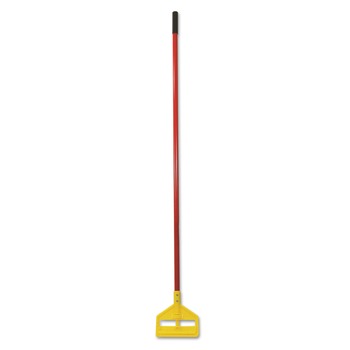 Rubbermaid Commercial 60 in. Invader Fiberglass Side-Gate Wet-Mop Handle - Red/Yellow