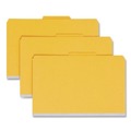 File Folders | Smead 19084 6 SafeSHIELD Fasteners 2 Dividers Legal Size 6-Section Pressboard Top Tab Pocket Classification Folders - Yellow (10/Box) image number 0