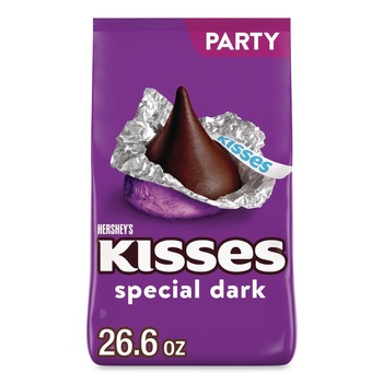 Green Rabbit 13462 KISSES 32.1 oz. Bag Party Pack Candy - Special Dark Chocolate