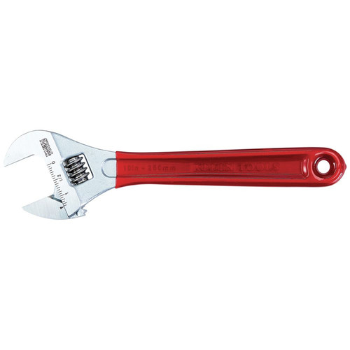 Adjustable Wrenches | Klein Tools D507-10 10 in. Extra Capacity Adjustable Wrench - Transparent Red Handle image number 0