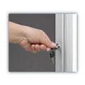 Bulletin Boards | MasterVision VT630103690 Slim-Line 28 in. x 38 in. Enclosed Fabric One Door Bulletin Board - Gray image number 8