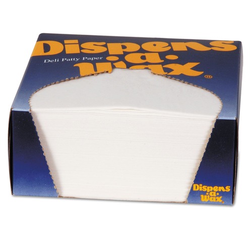 Food Service | Dixie 434 Dispens-A-Wax 4.75 in. x 5 in. Waxed Deli Patty Paper - White (1000/Box) image number 0