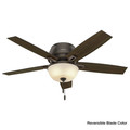 Ceiling Fans | Hunter 53342 52 in. Donegan Onyx Bengal Ceiling Fan with Light image number 4