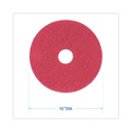 Cleaning & Janitorial Accessories | Boardwalk BWK4016RED 16 in. Diameter Buffing Floor Pads - Red (5/Carton) image number 5