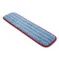 Mops | Rubbermaid Commercial FGQ41000RD00 18-1/2 in. x 5 1/2 in. x 1/2 in. Microfiber Wet Mopping Pad - Red image number 2