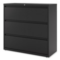  | Alera 25505 42 in. x 18.63 in. x 40.25 in. 3 Legal/Letter/A4/A5 Size Lateral File Drawers - Black image number 1