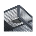 Office Jansan | Universal UNV20021 15 in. x 11.88 in. x 2.5 in. 6 Compartments Metal Mesh Drawer Organizer - Black image number 3