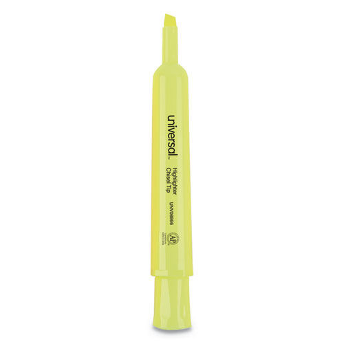 Mothers Day Sale! Save an Extra 10% off your order | Universal UNV08866 Chisel Tip Desk Highlighter Value Pack - Fluorescent Yellow Ink, Yellow Barrel (36/Pack) image number 0