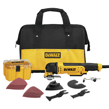 OSCILLATING TOOLS | Dewalt DWE315K 3 Amp Oscillating Tool Kit with 29 Accessories