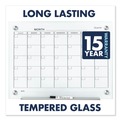 Labor Day Sale! Save $30 off $199! | Quartet GC3624F Infinity 36 in. x 24 in. Magnetic Glass One-Month Calendar Board - White image number 7