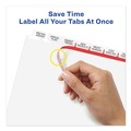 Bulk Savings Pricing 2 | Avery 11491 11 in. x 8.5 in. 8-Tab Big Tab Clear Label Dividers - White Tabs/White (1-Set) image number 4