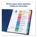 Office Jansan | Avery 11196 Ready Index 11 in. x 8.5 in. 12-Tab Traditional Color Customizable TOC 1 to 12 Tab Dividers - Multicolor (6/Pack) image number 4