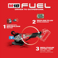 Angle Grinders | Milwaukee 2882-20 M18 FUEL Brushless Lithium-Ion 4-1/2 in. / 5 in. Cordless Braking Grinder with No-Lock Paddle Switch with ONE-KEY (Tool Only) image number 7