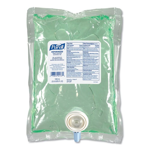 Hand Sanitizers | PURELL 2137-08 Advanced 1000 ml Soothing HandGel Refill for NXT Dispenser (8/Carton) image number 0
