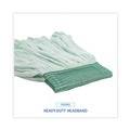 Mops | Boardwalk BWKMWTMG Microfiber Looped-End Wet Mop Head - Medium, Green image number 5