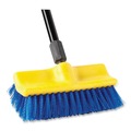 Cleaning Brushes | Rubbermaid Commercial FG633700BLUE 10 in. Brush 10 in. Plastic Block Threaded Hole Bi-Level Deck Scrub Brush - Blue Polypropylene Bristles image number 2