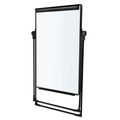Easels | MasterVision EA14000583MV 28.5 in. x 37.5 in. Folds-to-a-Table Melamine Easel - White Surface/Black Steel Frame image number 1