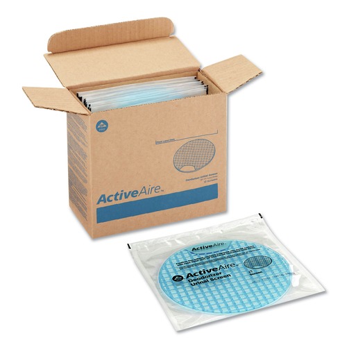 Odor Control | Georgia Pacific Professional 48270 ActiveAire Deodorizer Urinal Screen - Coastal Breeze Scent, Blue (12/Carton) image number 0