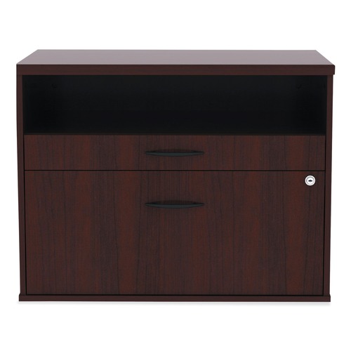  | Alera ALELS583020MY Open Office Series 29.5 in. x 19.13 in. x 22.88 in. 2-Drawer Low File Cabinet Credenza - Mahogany image number 0