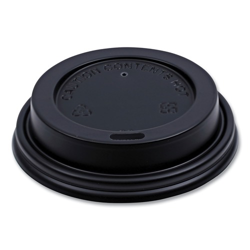 Cups and Lids | Boardwalk BWKHOTBL8 Hot Cup Lids for 8 oz. Hot Cups - Black (1000/Carton) image number 0