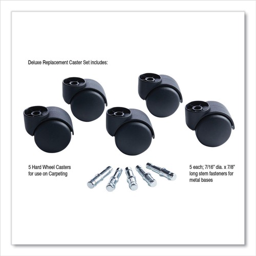 Deluxe Futura Casters, Flush Mount, Grip Ring Type B and Type K Stems, 2.19