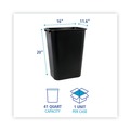 Just Launched | Boardwalk 3485203 41 Quart Plastic Soft-Sided Wastebasket - Black image number 4